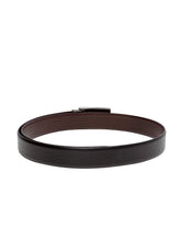 Load image into Gallery viewer, Teakwood Men Genuine Leather Black & Brown Solid Reversible Belt