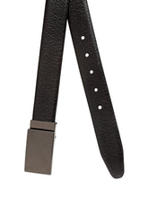 Load image into Gallery viewer, Teakwood Men Genuine Leather Black & Brown Solid Reversible Belt
