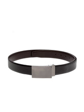 Load image into Gallery viewer, Teakwood Men Genuine Leather Black & Brown Solid Reversible Belt