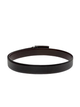 Load image into Gallery viewer, Teakwood Men Genuine Leather Black & Brown Solid Reversible Belt