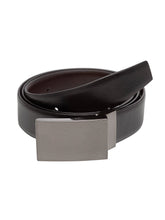 Load image into Gallery viewer, Teakwood Men Genuine Leather Black & Brown Solid Reversible Belt