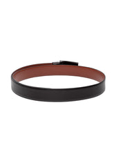 Load image into Gallery viewer, Teakwood Men Genuine Leather Black & Brown Solid Reversible Belt