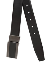 Load image into Gallery viewer, Teakwood Men Genuine Leather Black & Brown Solid Reversible Belt