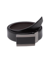 Load image into Gallery viewer, Teakwood Men Genuine Leather Black & Brown Solid Reversible Belt