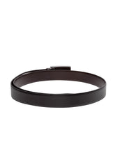 Load image into Gallery viewer, Teakwood Men Genuine Leather Black & Brown Solid Reversible Belt