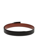 Load image into Gallery viewer, Teakwood Men Genuine Leather Black & Brown Solid Reversible Belt