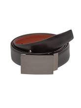 Load image into Gallery viewer, Teakwood Men Genuine Leather Black & Brown Solid Reversible Belt