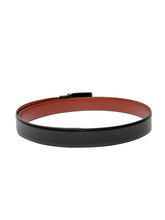 Load image into Gallery viewer, Teakwood Men Genuine Leather Black & Brown Solid Reversible Belt
