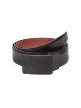 Load image into Gallery viewer, Teakwood Men Genuine Leather Black & Brown Solid Reversible Belt