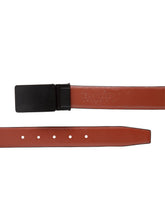 Load image into Gallery viewer, Teakwood Men Genuine Leather Black & Brown Solid Reversible Belt