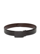 Load image into Gallery viewer, Teakwood Men Genuine Leather Black & Brown Solid Reversible Belt