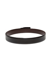 Load image into Gallery viewer, Teakwood Men Genuine Leather Black & Brown Solid Reversible Belt