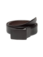 Load image into Gallery viewer, Teakwood Men Genuine Leather Black & Brown Solid Reversible Belt