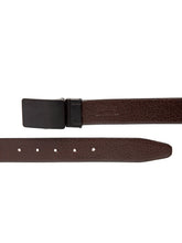 Load image into Gallery viewer, Teakwood Men Genuine Leather Black & Brown Solid Reversible Belt