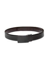 Load image into Gallery viewer, Teakwood Men Genuine Leather Black & Brown Solid Reversible Belt