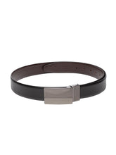 Load image into Gallery viewer, Teakwood Men Genuine Leather Black & Brown Solid Reversible Belt