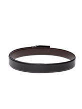 Load image into Gallery viewer, Teakwood Men Genuine Leather Black & Brown Solid Reversible Belt