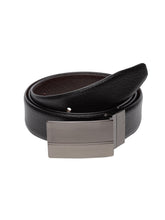 Load image into Gallery viewer, Teakwood Men Genuine Leather Black & Brown Solid Reversible Belt