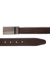 Load image into Gallery viewer, Teakwood Men Genuine Leather Black & Brown Solid Reversible Belt