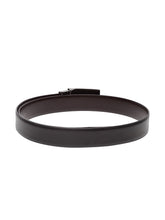 Load image into Gallery viewer, Teakwood Men Genuine Leather Black & Brown Solid Reversible Belt