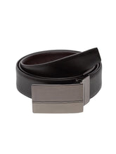 Load image into Gallery viewer, Teakwood Men Genuine Leather Black & Brown Solid Reversible Belt