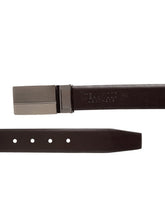 Load image into Gallery viewer, Teakwood Men Genuine Leather Black & Brown Solid Reversible Belt
