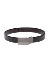 Load image into Gallery viewer, Teakwood Men Genuine Leather Black & Brown Solid Reversible Belt