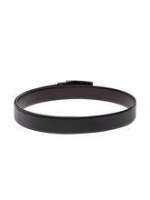 Load image into Gallery viewer, Teakwood Men Genuine Leather Black & Brown Solid Reversible Belt