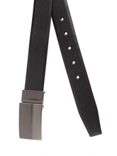 Load image into Gallery viewer, Teakwood Men Genuine Leather Black & Brown Solid Reversible Belt
