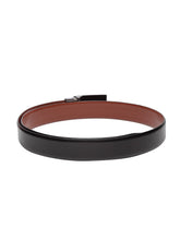 Load image into Gallery viewer, Teakwood Men Genuine Leather Black & Tan Solid Reversible Belt
