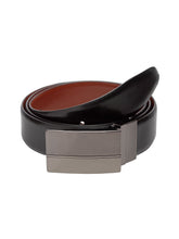 Load image into Gallery viewer, Teakwood Men Genuine Leather Black & Tan Solid Reversible Belt