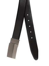Load image into Gallery viewer, Teakwood Men Genuine Leather Black & Tan Solid Reversible Belt