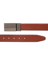 Load image into Gallery viewer, Teakwood Men Genuine Leather Black & Tan Solid Reversible Belt