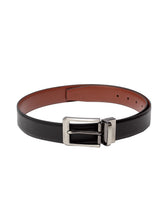 Load image into Gallery viewer, Teakwood Men Genuine Leather Black & Brown Solid Reversible Belt