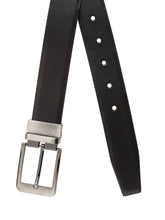 Load image into Gallery viewer, Teakwood Men Genuine Leather Black & Brown Solid Reversible Belt