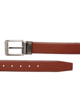 Load image into Gallery viewer, Teakwood Men Genuine Leather Black & Brown Solid Reversible Belt