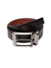 Load image into Gallery viewer, Teakwood Men Genuine Leather Black & Brown Solid Reversible Belt