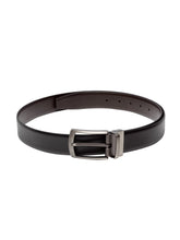 Load image into Gallery viewer, Teakwood Men Genuine Leather Black & Brown Solid Reversible Belt
