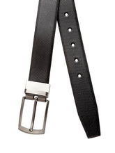 Load image into Gallery viewer, Teakwood Men Genuine Leather Black & Brown Solid Reversible Belt