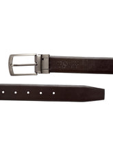Load image into Gallery viewer, Teakwood Men Genuine Leather Black & Brown Solid Reversible Belt