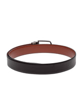 Load image into Gallery viewer, Teakwood Men Genuine Leather Black & Tan Solid Reversible Belt