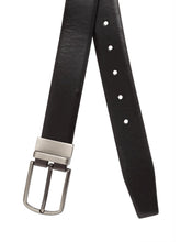 Load image into Gallery viewer, Teakwood Men Genuine Leather Black & Tan Solid Reversible Belt