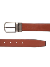 Load image into Gallery viewer, Teakwood Men Genuine Leather Black & Tan Solid Reversible Belt