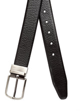 Load image into Gallery viewer, Teakwood Men Genuine Leather Black & Brown Solid Reversible Belt