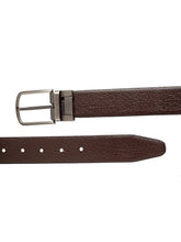 Load image into Gallery viewer, Teakwood Men Genuine Leather Black & Brown Solid Reversible Belt