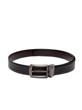 Load image into Gallery viewer, Teakwood Men Genuine Leather Black & Brown Solid Reversible Belt