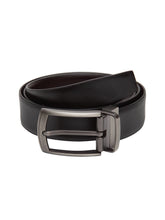 Load image into Gallery viewer, Teakwood Men Genuine Leather Black & Brown Solid Reversible Belt