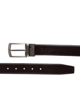 Load image into Gallery viewer, Teakwood Men Genuine Leather Black & Brown Solid Reversible Belt
