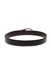 Load image into Gallery viewer, Teakwood Men Genuine Leather Black & Brown Solid Reversible Belt