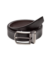 Load image into Gallery viewer, Teakwood Men Genuine Leather Black & Brown Solid Reversible Belt